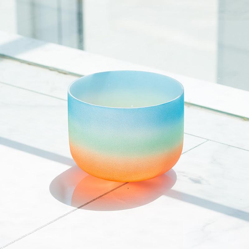 10-inch Rainbow Color 440/432Hz Crystal Singing Bowl Seven Chakras Quartz Sound Healing Bath Bowl Meditation - HLURU.SHOP