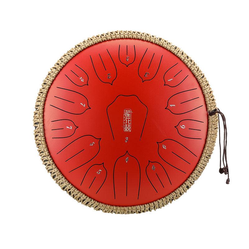 HLURU Huashu Upgrade Lotus Carbon Steel Tongue Drum 12 '' 11 Tone C Key - 12 pulgadas / 11 notas (18 colores)