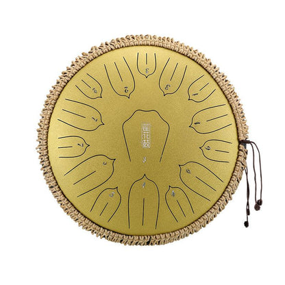 HLURU Huashu Upgrade Lotus Carbon Steel Tongue Drum 12 '' 11 Tone C Key - 12 pulgadas / 11 notas (18 colores)