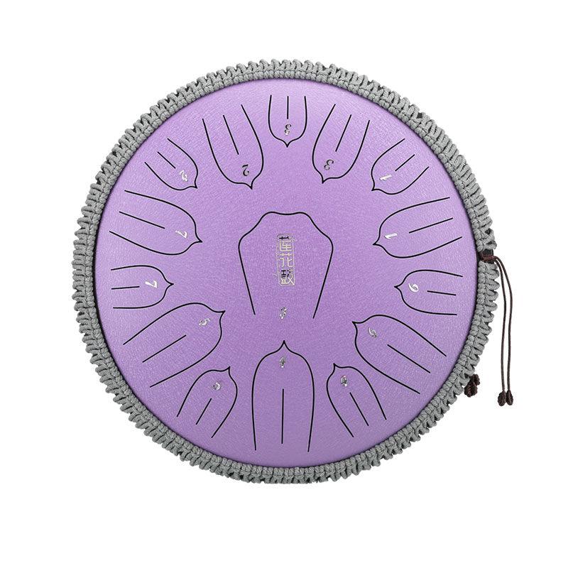 HLURU Huashu Upgrade Lotus Carbon Steel Tongue Drum 12 '' 11 Tone C Key - 12 pulgadas / 11 notas (18 colores)