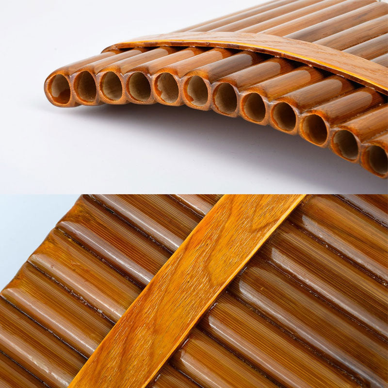 15 Pipes Pan Flute Upgraded G Key High Quality Bamboo PanPipes Chinese Traditional Woodwind Instrument