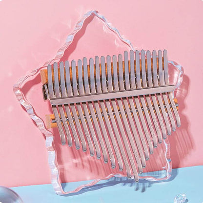 Hluru Galaxy 17/21 Key Flat Acrylic Kalimba Thumb Piano For Children, C Tone Kalimba For Beginners