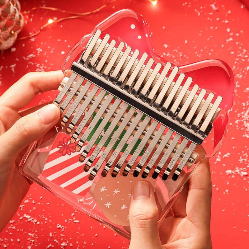 Hluru 17/21 Key Acrylic Kalimba Thumb Piano C Major Flat Board Kalimba Instrument For Christmas Gift