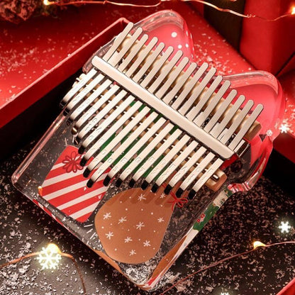 Hluru 17/21 Key Acrylic Kalimba Thumb Piano C Major Flat Board Kalimba Instrument For Christmas Gift