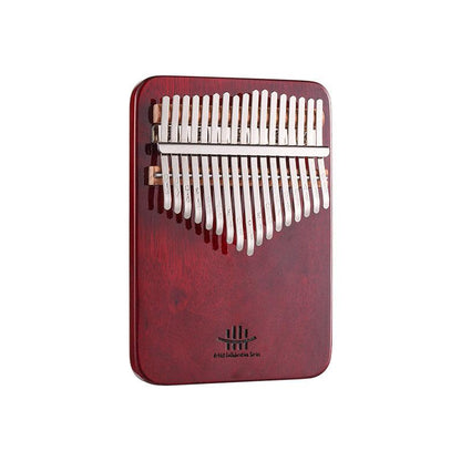 HLURU 17/21 Key Flat Kalimba Thumb Piano, Artist Collaboration Series American Perilla Wood C Major Kalimba Instrument