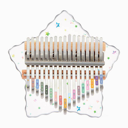 Hluru Galaxy 17/21 Key Flat Acrylic Kalimba Thumb Piano For Children, C Tone Kalimba For Beginners