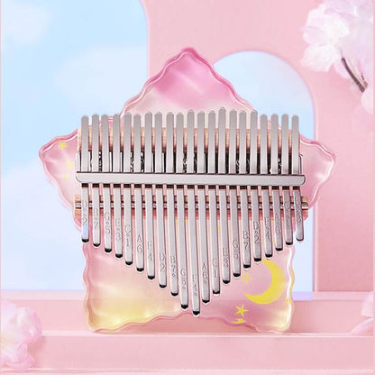 Hluru Galaxy 17/21 Key Flat Acrylic Kalimba Thumb Piano For Children, C Tone Kalimba For Beginners