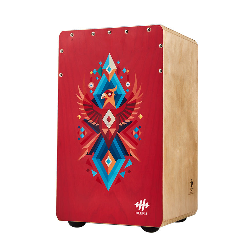 Hluru ChineseAsh Cajón 42CN Hibiscus Rosa Teenager Series - Vermilion Bird