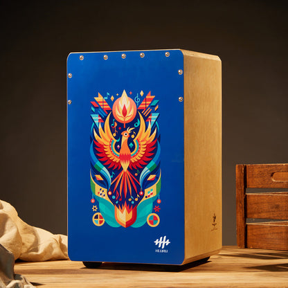 Hluru ChineseAsh Cajón 42CN Gray Blue Teenager Series - Vermilion Bird