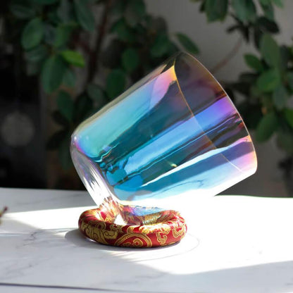 MiSoundofNature Clear Rainbow Sound Crystal Bowls Quartz Chakra Sound Healing Singing Bowls