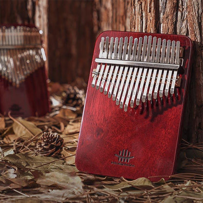 HLURU 17/21 Key Flat Kalimba Thumb Piano, Artist Collaboration Series American Perilla Wood C Major Kalimba Instrument