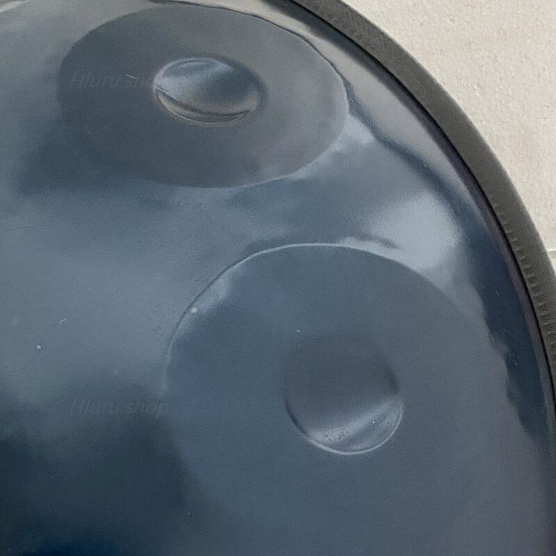 MiSoundofNature Customized Handpan Drum 22 Inch 10/11 Notes F3/F#3 Akepygnox Scale Stainless Steel/Nitrided Steel Percussion Instrument, Available in 432 Hz and 440 Hz