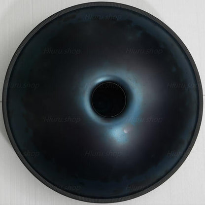 MiSoundofNature Handpan Hand Pan Drum D Majeur 22 pouces 9 notes Instrument de percussion haut de gamme en acier inoxydable/acier nitruré, disponible en 432 Hz et 440 Hz 