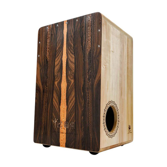 Hluru Cajon électrique avec caisse claire réglable Cajon en bois Percussion acoustique Box