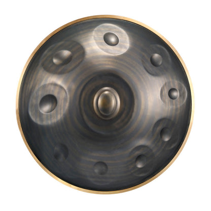 HLURU 22 Inch 9 10 Notes Handpan Drum Kurd D Minor 1.2mm Nitride Steel Handpan For Beginners