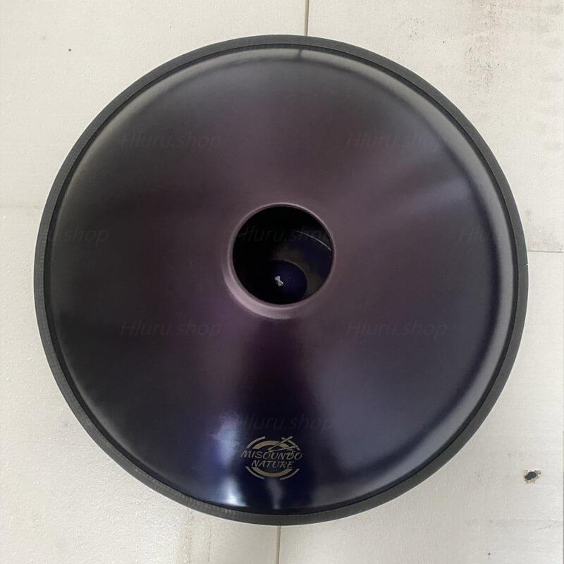 MiSoundofNature Handpan Hand Pan Drum D Majeur 22 pouces 9 notes Instrument de percussion haut de gamme en acier inoxydable/acier nitruré, disponible en 432 Hz et 440 Hz 