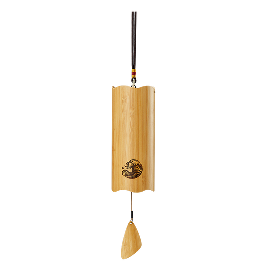 Hluru Nanmu Bamboo Wind Chime 8 Bars Double Swing - Wave Series