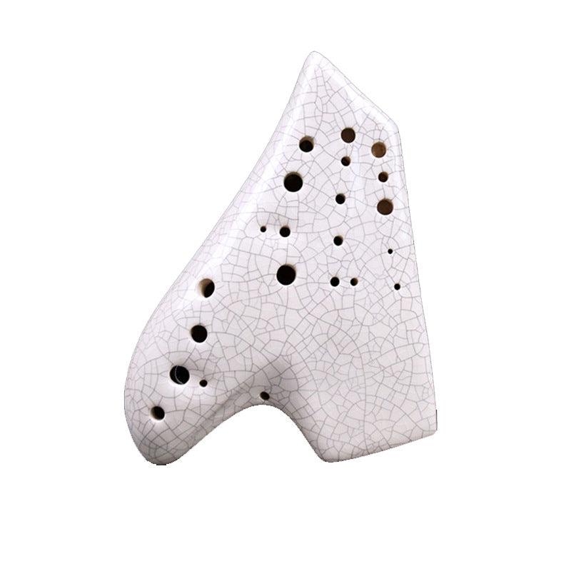 Bird Triple Ocarina White Crack Ocarine AC Alto C Ocarina Wind Instrument - HLURU.SHOP