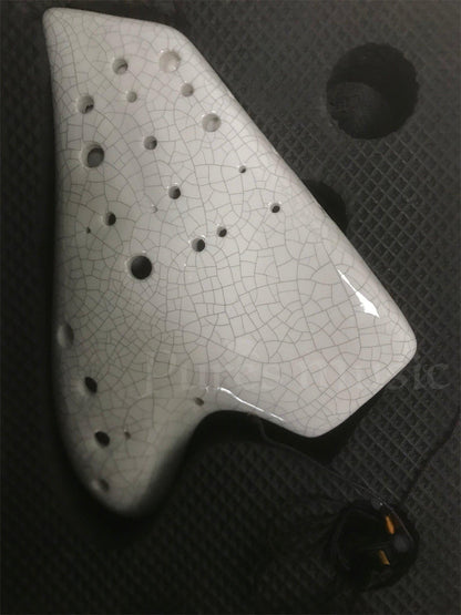 Bird Triple Ocarina White Crack Ocarine AC Alto C Ocarina Wind Instrument - HLURU.SHOP