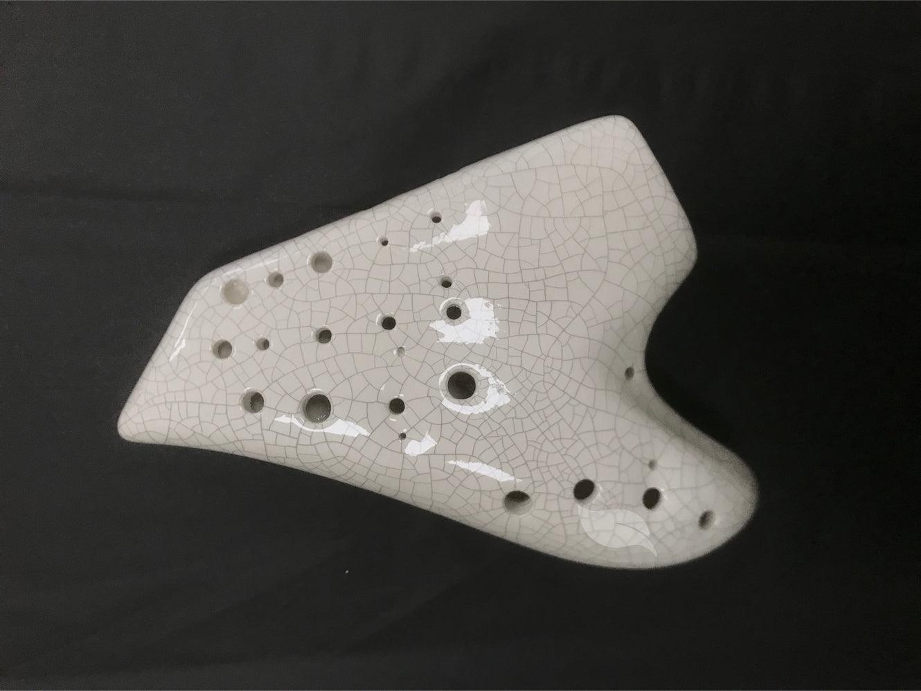 Bird Triple Ocarina White Crack Ocarine AC Alto C Ocarina Wind Instrument - HLURU.SHOP