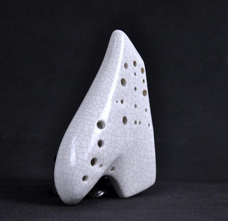 Bird Triple Ocarina White Crack Ocarine AC Alto C Ocarina Wind Instrument - HLURU.SHOP