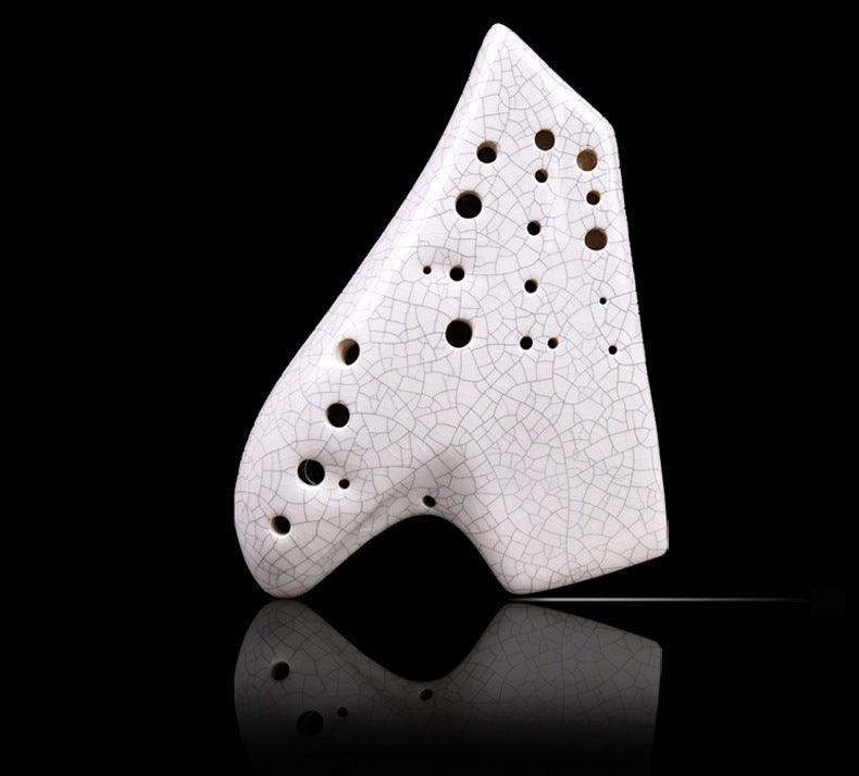 Bird Triple Ocarina White Crack Ocarine AC Alto C Ocarina Wind Instrument - HLURU.SHOP