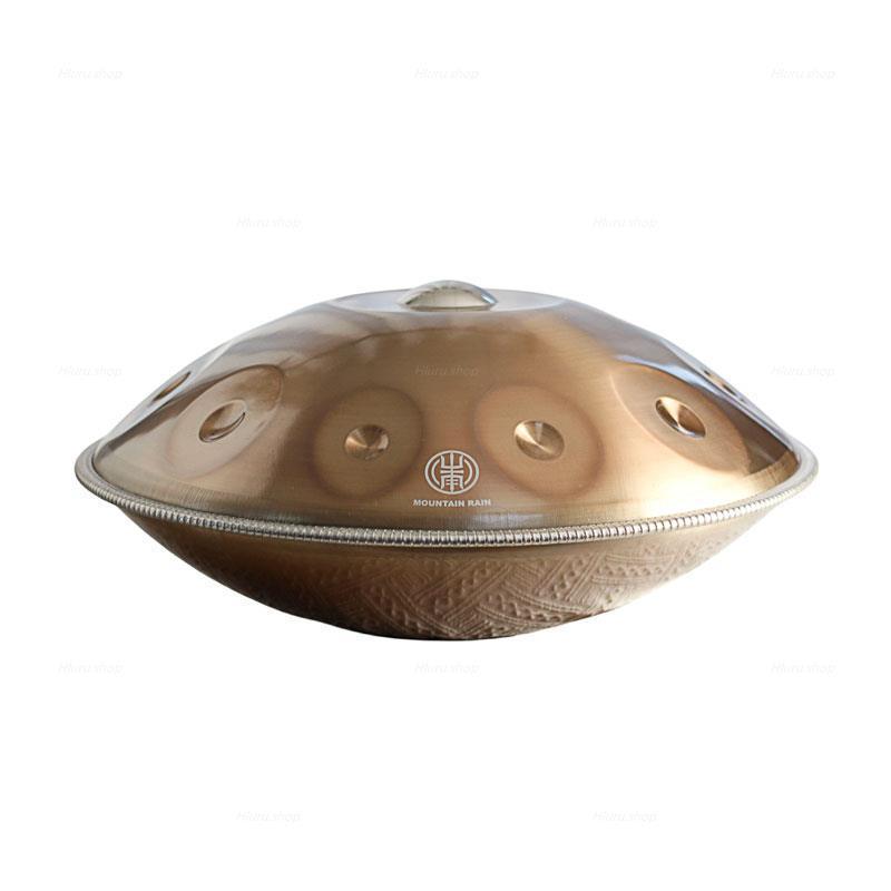 Mountain Rain Maßgeschneiderte 22 Zoll 10-Noten-Handpan-Trommel aus Edelstahl, F3 Equinox/Integral-Skala, erhältlich in 432 Hz und 440 Hz, High-End-Schlaginstrument 