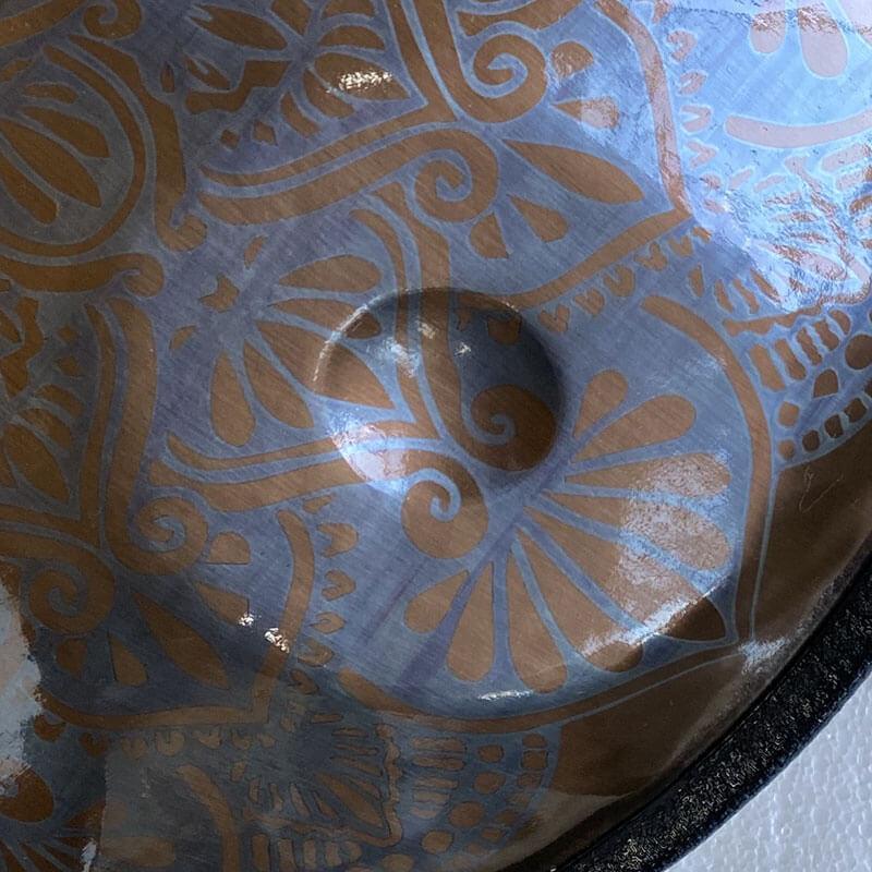 MiSoundofNature Handpan Customized Epiphany Entirely Handmade Handpan Drum - F3 Stainless Steel 22 In 9/10/11/12 Notes, Available in 432 Hz & 440 Hz