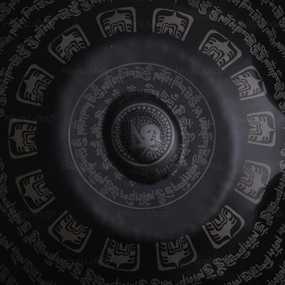 MiSoundofNature Individuelle Sanskrit F3 22 Zoll 14(12+2) Töne Edelstahl/Nitridstahl Handpan Trommel, Verfügbar in 432 Hz &amp; 440 Hz 