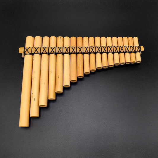 Pan Flute 18 Pipes Pan Pipe B Tone Bamboo flute instrument For Beginners - HLURU.SHOP