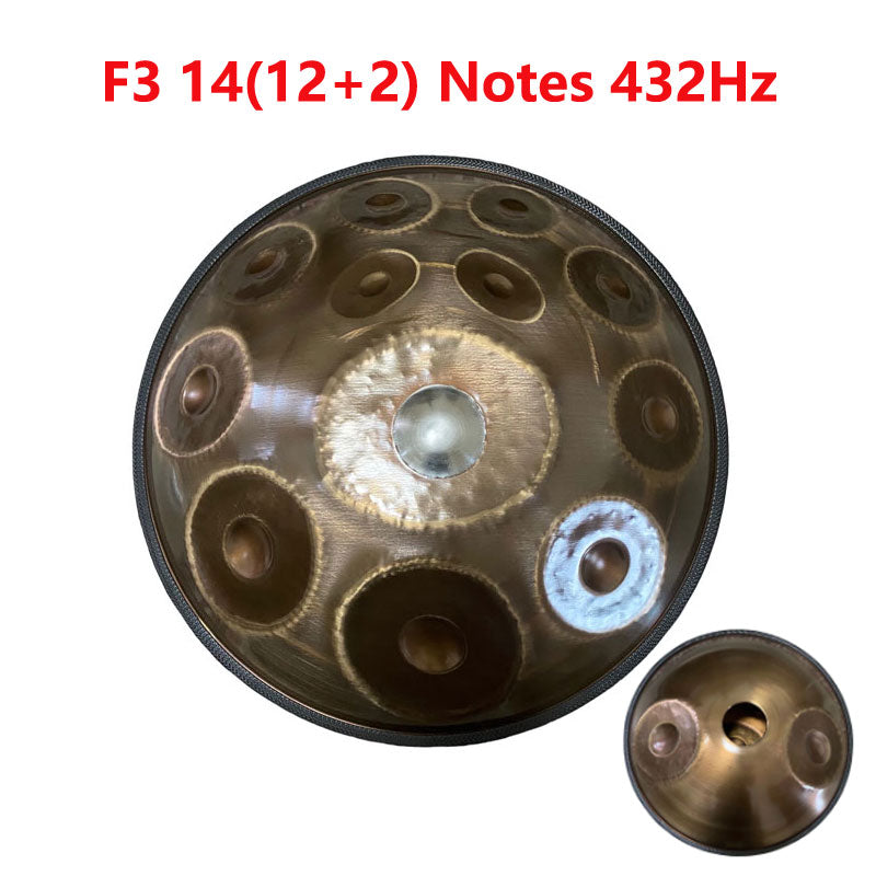 Customized 22 Inch 14(12+2) Notes F3 Stainless Steel Handpan Drum, Available in 432 Hz and 440 Hz