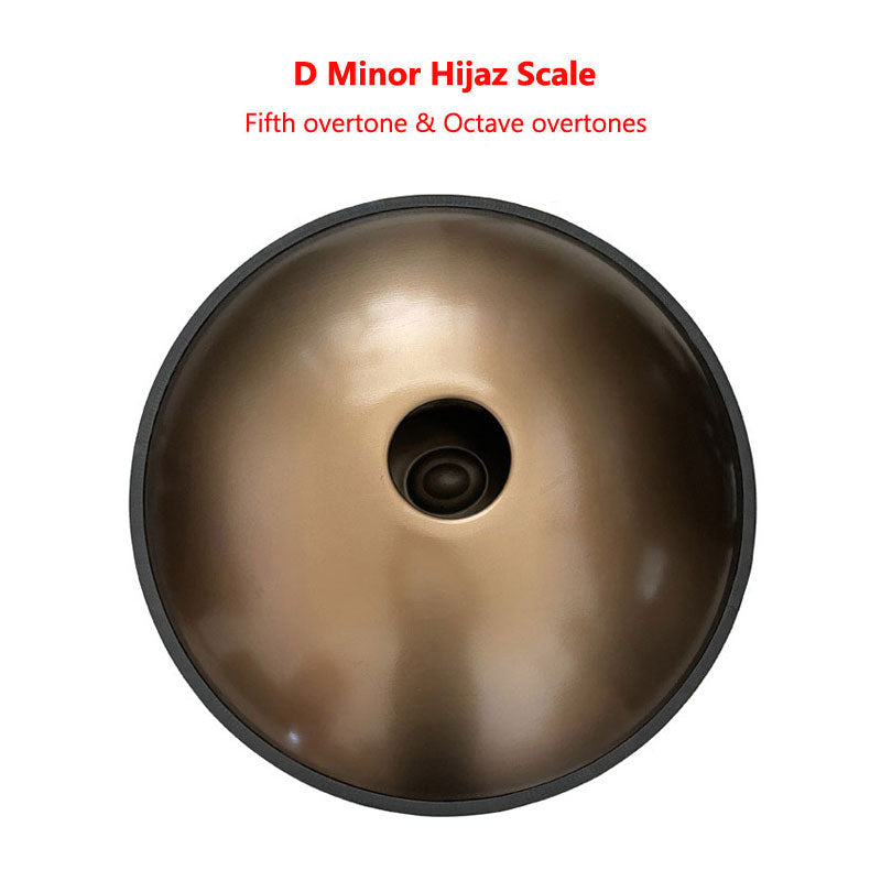 Customized MiSoundofNature Sanskrit Hijaz D Minor 22 Inch 9/10/12 Notes Stainless Steel / Nitride Steel Handpan Drum, Available in 432 Hz & 440 Hz