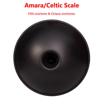 MiSoundofNature Hand Pan Drum 22 Inch 12 Notes D Minor Kurd Celtic Scale / C Major Nitride Steel Percussion Instrument, Available in 432 Hz and 440 Hz