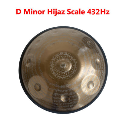 Customized MiSoundofNature Sanskrit Hijaz D Minor 22 Inch 9/10/12 Notes Stainless Steel / Nitride Steel Handpan Drum, Available in 432 Hz & 440 Hz