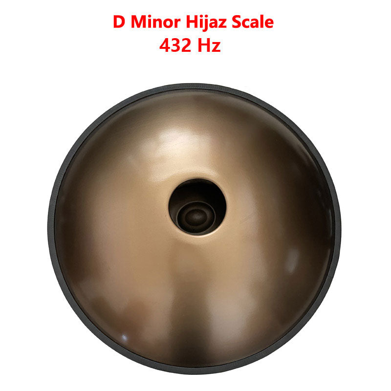 Customized MiSoundofNature Sanskrit Hijaz D Minor 22 Inch 9/10/12 Notes Stainless Steel / Nitride Steel Handpan Drum, Available in 432 Hz & 440 Hz