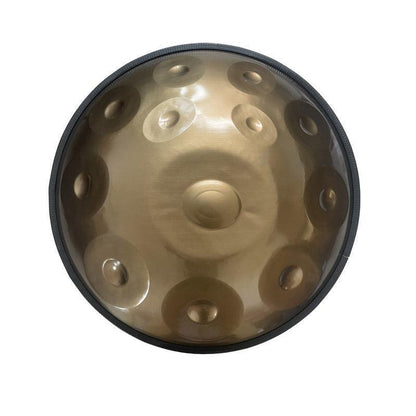 MiSoundofNature Customized Handpan Drum 22 Inch 14(12+2) Notes F3 Standard Version Stainless Steel Percussion Instrument, Available in 432 Hz and 440 Hz