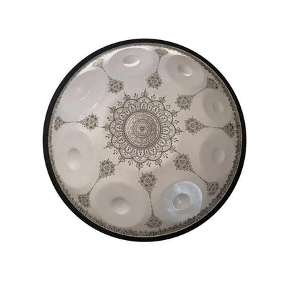 Mandala Pattern Handmade Stainless Steel HandPan Drum D Minor Amara Scale 22 Inch 9 Notes Featured, Available in 432 Hz and 440 Hz