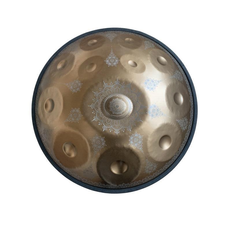 MiSoundofNature Mandala Pattern Stainless Steel Handpan Drum High-end 22 Inch 12 Notes D Minor Kurd Celtic Scale / C Major, Available in 432 Hz and 440 Hz