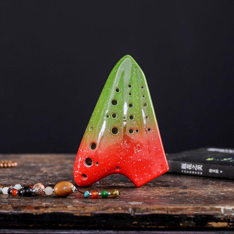 Triple Ocarina Three-tube AC tuned Smoked Burn Double Ocarina Starry Series - HLURU.SHOP