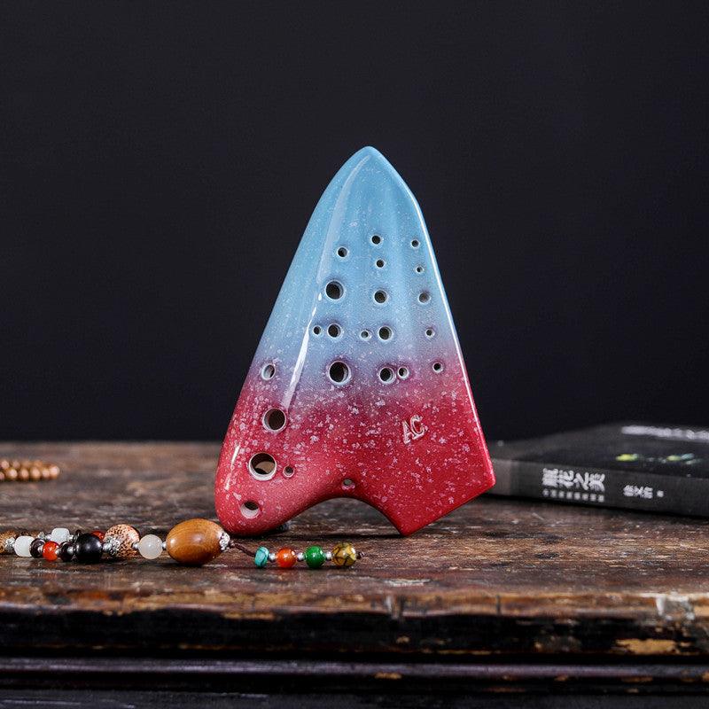 Triple Ocarina Three-tube AC tuned Smoked Burn Double Ocarina Starry Series - HLURU.SHOP