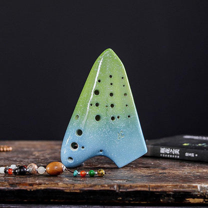 Triple Ocarina Three-tube AC tuned Smoked Burn Double Ocarina Starry Series - HLURU.SHOP