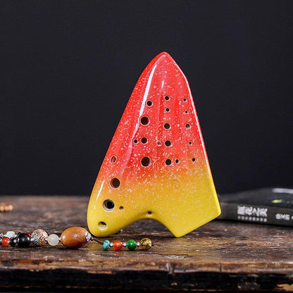 Triple Ocarina Three-tube AC tuned Smoked Burn Double Ocarina Starry Series - HLURU.SHOP