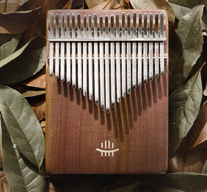 HLURU® 21 Key Hollow Kalimba Thumb Piano, Box Resonace Walnut Wood Kalimba Instrument Trepanning C Tone With a Hole at The Bottom