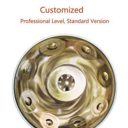Customized D3 Minor Master Version / Standard Version High-end Stainless Steel Handpan Drum, Available in 432 Hz and 440 Hz, 22 Inch 9/10/12/13/14/15/16 Notes Professional Performances - HLURU